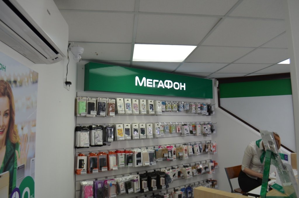 Интерьерный световой короб для салона Мегафон 3