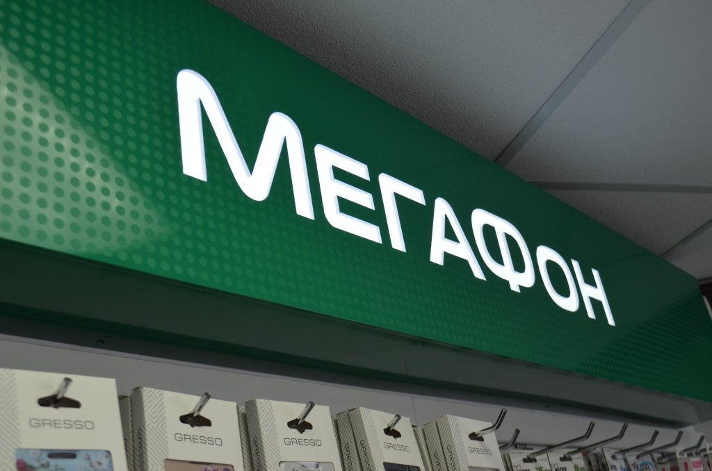 Интерьерный световой короб для салона Мегафон 4