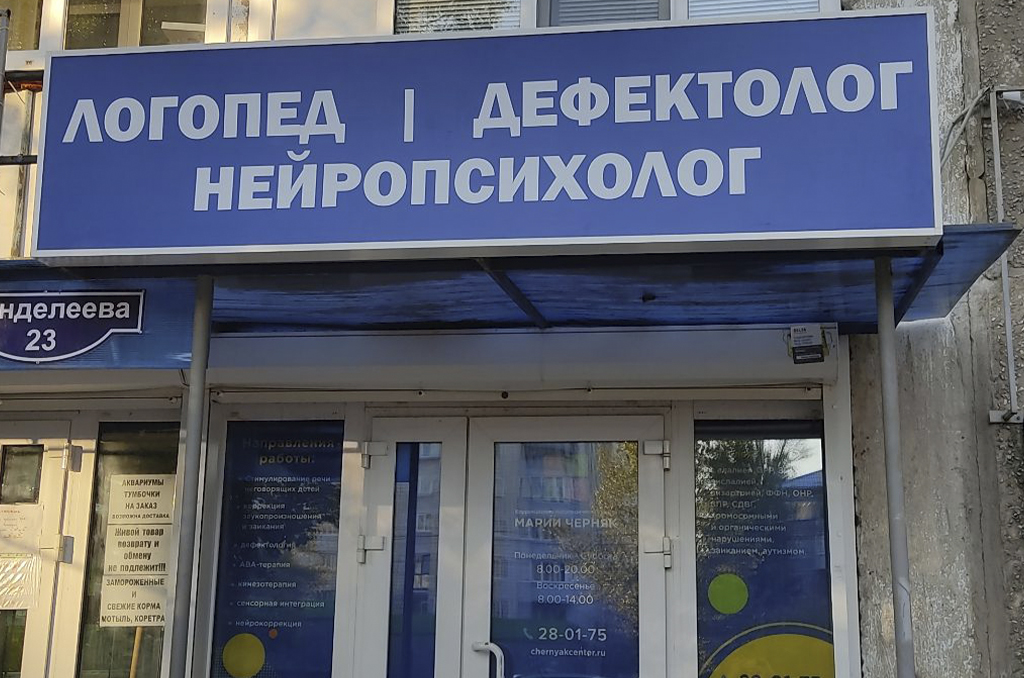 Оформление входной группы для коррекционно-логопедического центра Марии Черняк