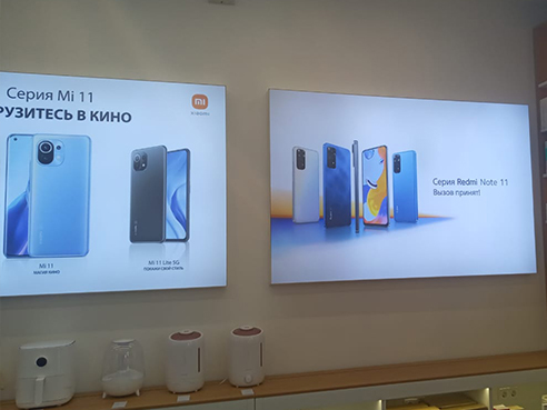 Смена текстиля для магазина электроники "Xiaomi"