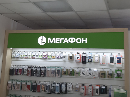 Световой короб для салона сотовой связи "Мегафон" 3